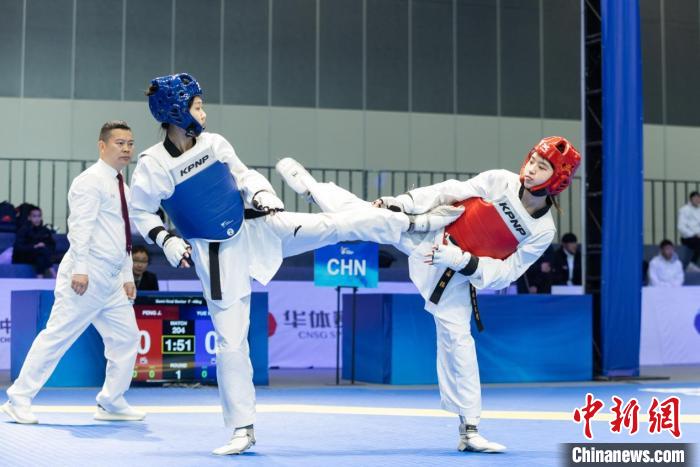 柯桥举行的2024年中国跆拳道公开赛闭幕，中国队